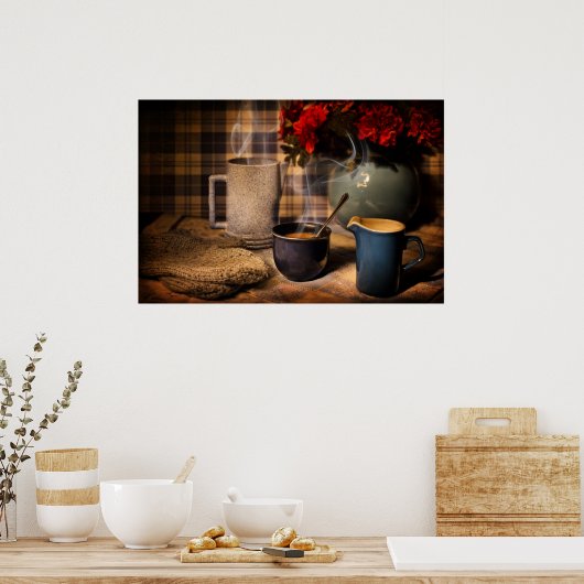 Country-Morgenkaffee Poster (Küche)