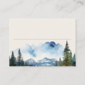 Country Mountain Forest Wasserfarbe Platzkarte (Vorderseite)