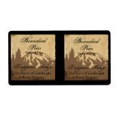 Country Mountain Range auf Pergamentkerze Label (Vorne)