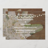 Country Mountain Wedding Edelweiss Einladung (Vorne/Hinten)