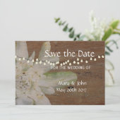 Country Mountain Wedding Edelweiss Save the Date (Stehend Vorderseite)