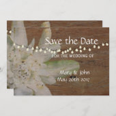 Country Mountain Wedding Edelweiss Save the Date (Vorne/Hinten)