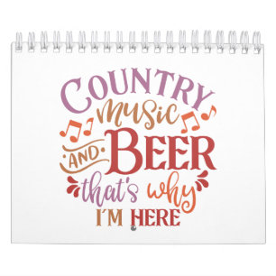 Country Music and Beer Country Music Liebhaber Kalender