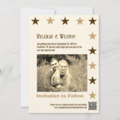 Country Music Concert Wedding Foto Save the Date (Rückseite)