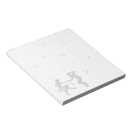Country Music Dancing Musical Notes Notepad Notizblock (angewinkelt)