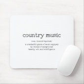 Country Music Definition Funny Saying Musician Gif Mousepad (Mit Mouse)