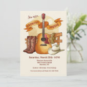 Country Music Einladung (Stehend Vorderseite)
