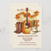 Country Music Einladung (Vorne/Hinten)