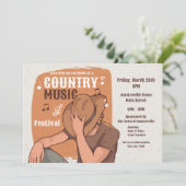 Country Music Einladung (Stehend Vorderseite)