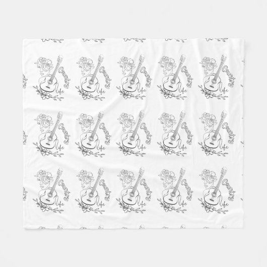 Country Music Fleecedecke (Vorderseite (Horizontal))