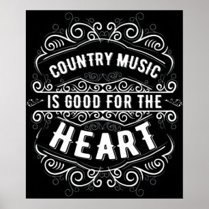Country Music Gift Women Music Lover Country Music Poster