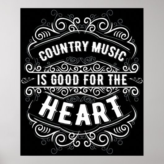Country Music Gift Women Music Lover Country Music Poster (Vorne)
