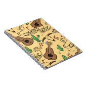 Country Music Gitarre Cactus Pattern Notizblock (Rechte Seite)