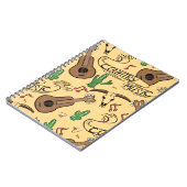 Country Music Gitarre Cactus Pattern Notizblock (Linke Seite)