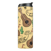 Country Music Gitarre Cactus Pattern Thermosbecher (Nach links gedreht)