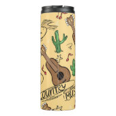 Country Music Gitarre Cactus Pattern Thermosbecher (Rückseite)