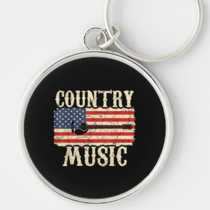 Country Music Guitar American Flag Geschenk Schlüsselanhänger