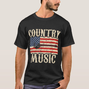 Country Music Guitar American Flag Geschenk T-Shirt