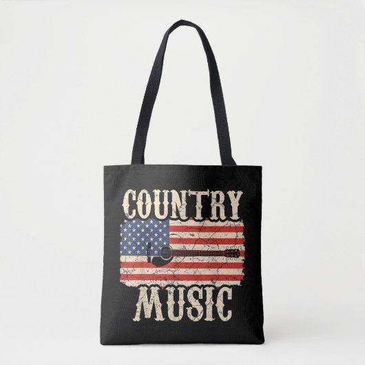 Country Music Guitar American Flag Geschenk Tasche (Vorderseite)
