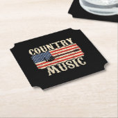 Country Music Guitar American Flag Geschenk Untersetzer (angewinkelt)