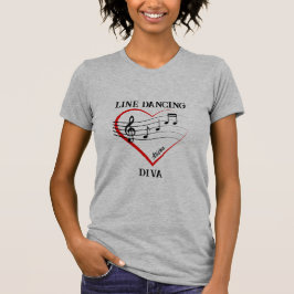 Country Music Heart Line Tanz Diva T - Shirt