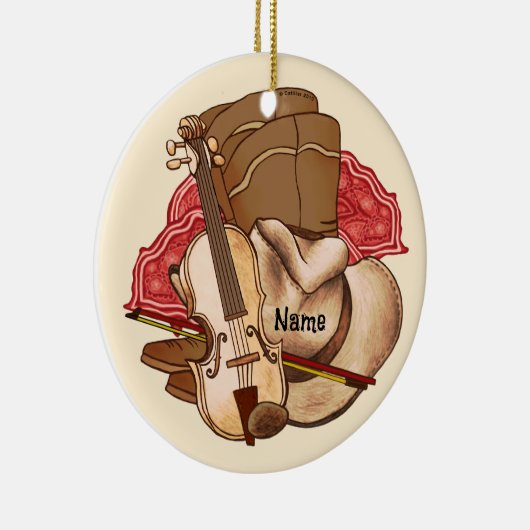 Country Music Keramik Ornament (Rechts)