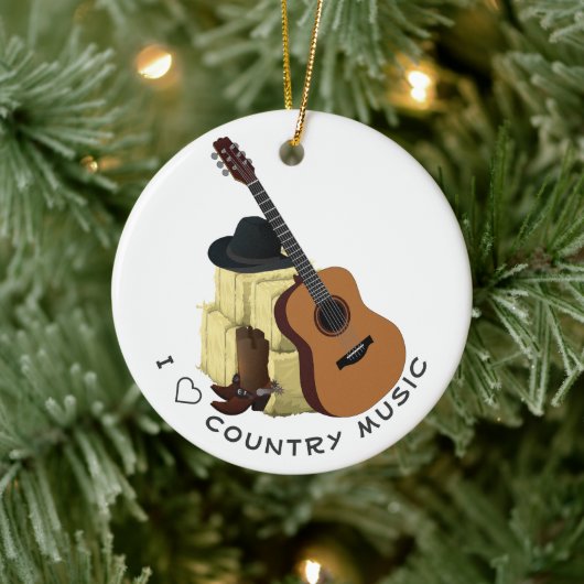 Country Music Keramik Ornament (Baum)