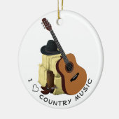 Country Music Keramik Ornament (Links)