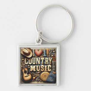 Country Music Keyring. Schlüsselanhänger