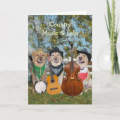 Country Music & Labradors - Individuell zum Geburt Karte (Vorderseite)
