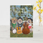 Country Music & Labradors - Individuell zum Geburt Karte (Gelbe Blume)