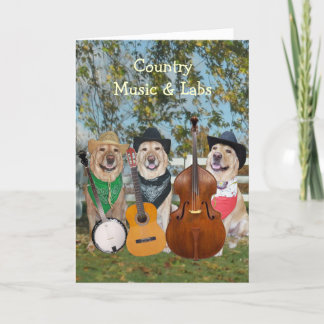Country Music & Labradors - Individuell zum Geburt Karte