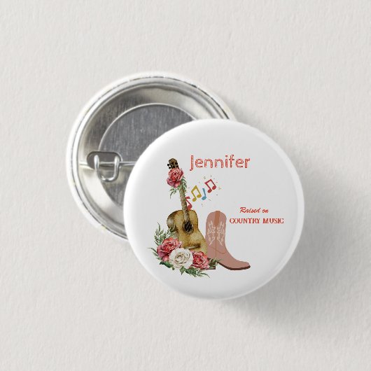 Country Music Personalisiert Button (Vorne & Hinten)