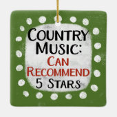 Country Music Review 5 Stars Ornament (Rückseite)