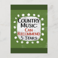 Country Music Review 5 Stars Postkarte