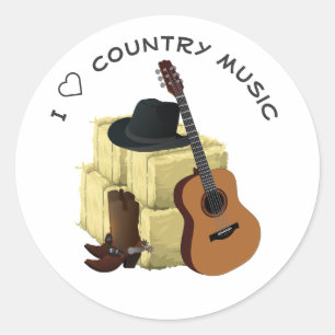 Country Music Runder Aufkleber