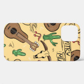 Country music seamless pattern with guitars, cacti Case-Mate iPhone hülle (Rückseite (Horizontal))