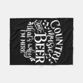 Country Music und Biere Vintag Country Music Fleecedecke (Vorderseite (Horizontal))