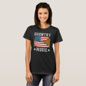 Country Music US Flag Guitar Patriotic Southern We T-Shirt (Vorne ganz)