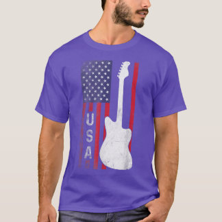 Country Music USA Vintag Guitar American Flag 400 T-Shirt