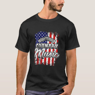 Country Music Western Country Harmonica American F T-Shirt