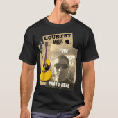 Country Music Your FOTO Personalisiert T-Shirt (Vorderseite)