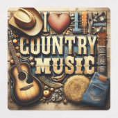 Country-Musik. Etiketten (Design 1)