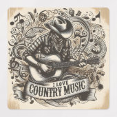 Country-Musik. Etiketten (Design 2)