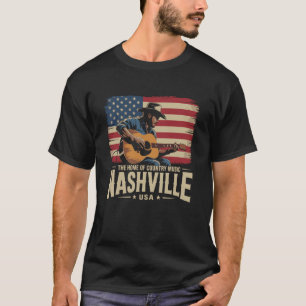 Country-Musik Gitarre Gitarristen Nashville Andenk T-Shirt
