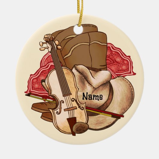Country-Musik Keramik Ornament (Vorne)