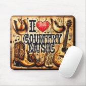 Country-Musik-Mauspad. Mousepad (Mit Mouse)