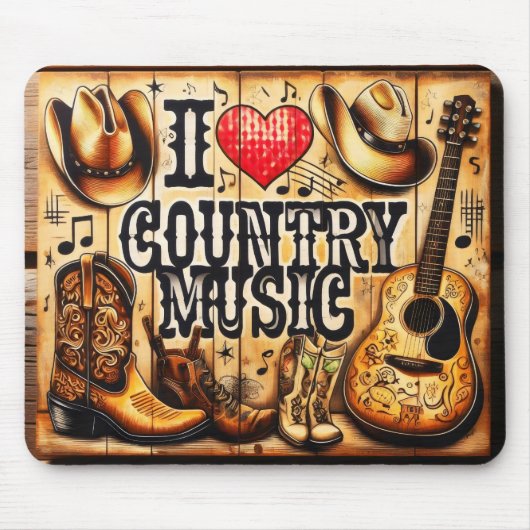 Country-Musik-Mauspad. Mousepad (Vorne)