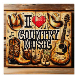 Country-Musik. Poster