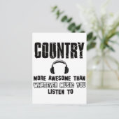 Country-Musik Postkarte (Stehend Vorderseite)